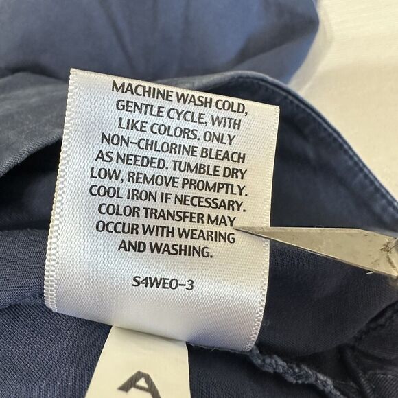 Eileen Fisher Pants Women Size XS Blue Washed Organic Cotton Tencel Twill Crop - Picture 8 of 9